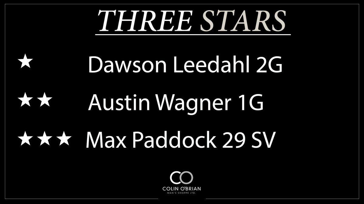 Here are tonight's @colin_obrian 3 stars: #JoinTheRegiment