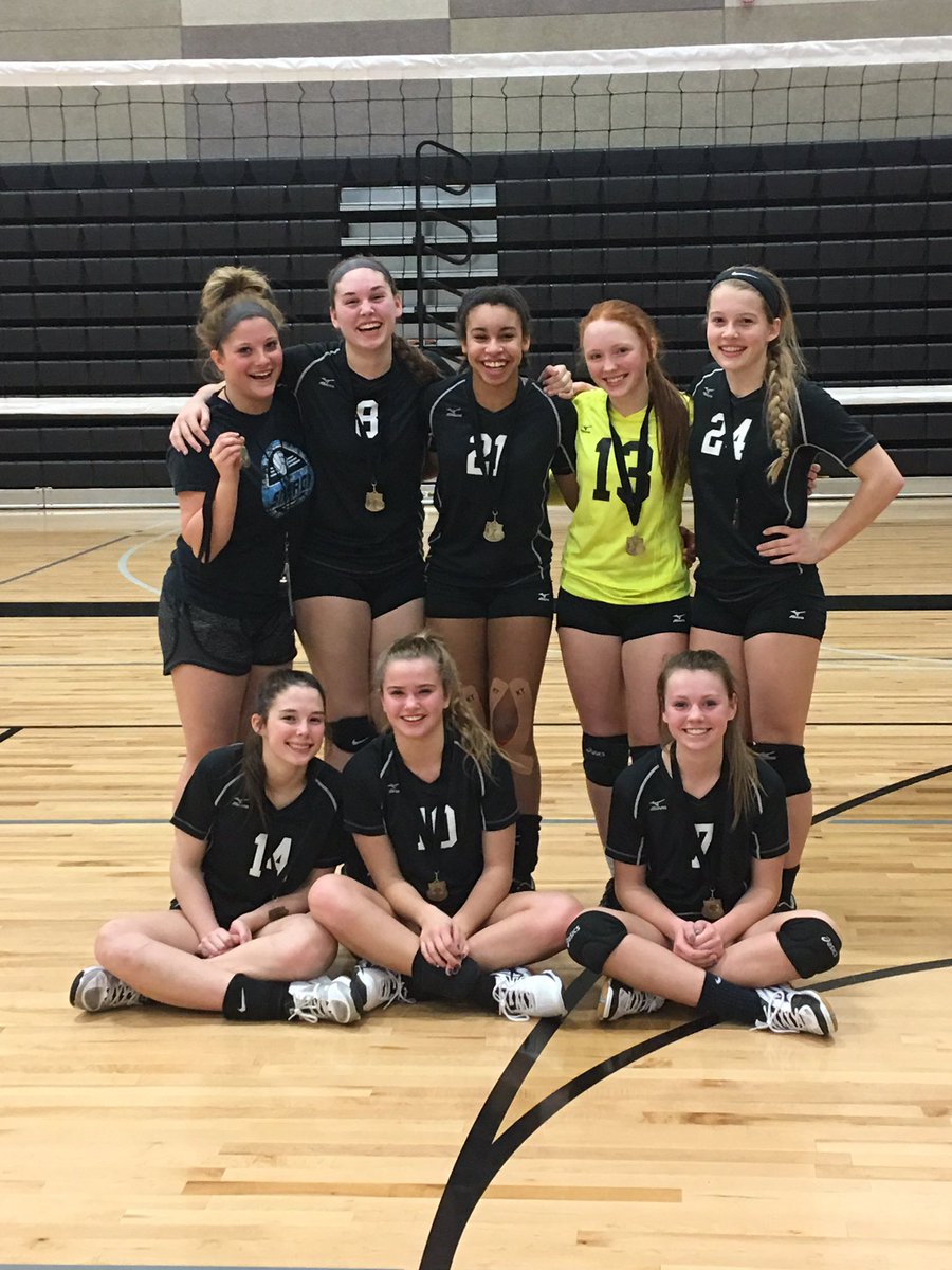 LadyJacketVball's tweet photo. We had competitive volleyball play out of all our Synergy teams this weekend and our 15's won the championship of their division. https://t.co/Q72Fh5Fu0P