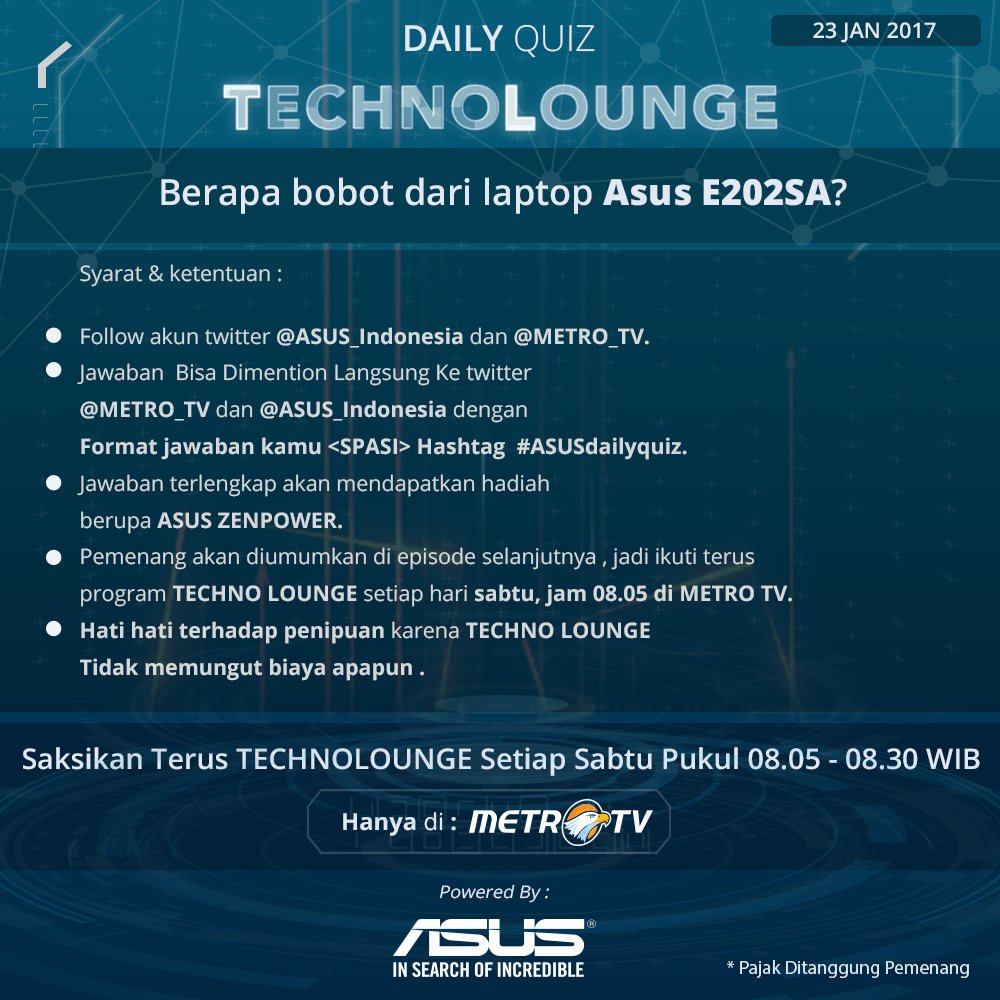 Menangkan ratusan Asus Zenpower dari <a href="/ASUS_Indonesia/">ASUS Indonesia</a> di #AsusDailyQuiz