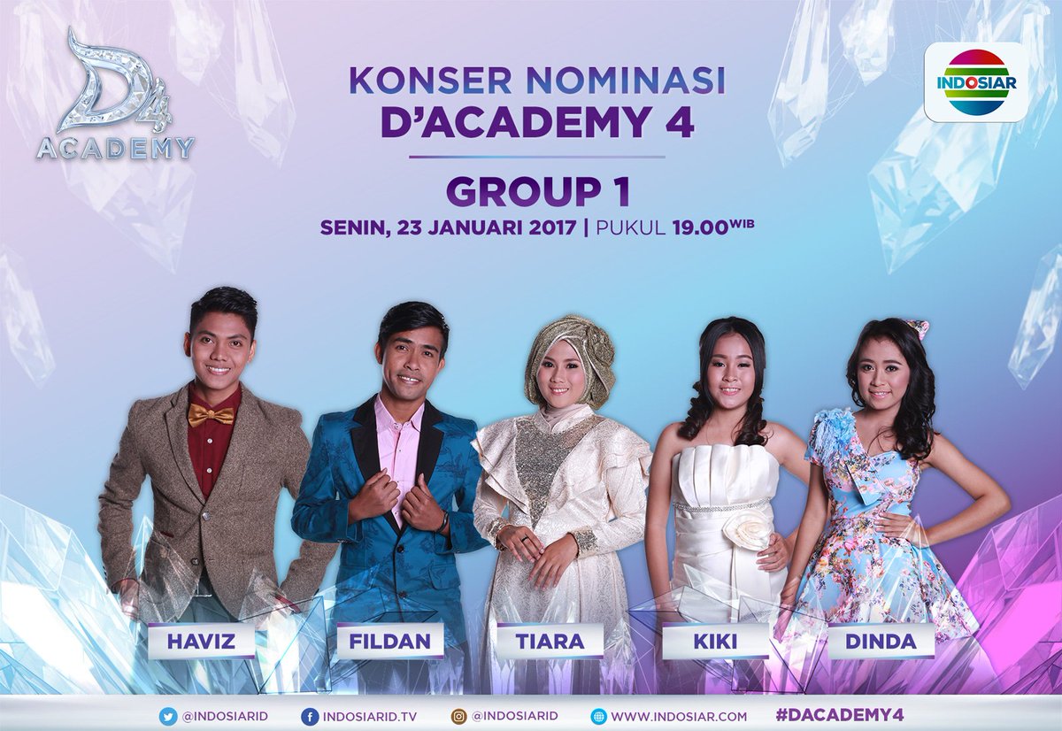 Persaingan dimulai! Saksikan penampilan dari Grup 1 di Konser Nominasi #DAcademy4 malam ini pukul 19.00 WIB!