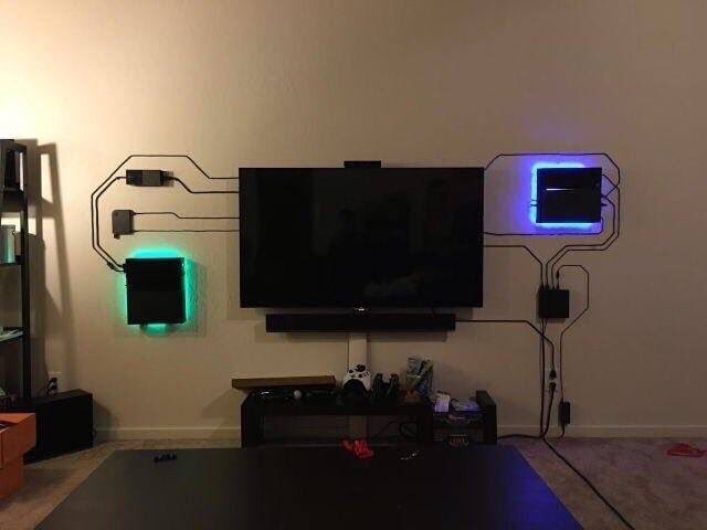 VGFGamers's tweet photo. Instead of trying to hide the cords... https://t.co/J1L7h0ugBH