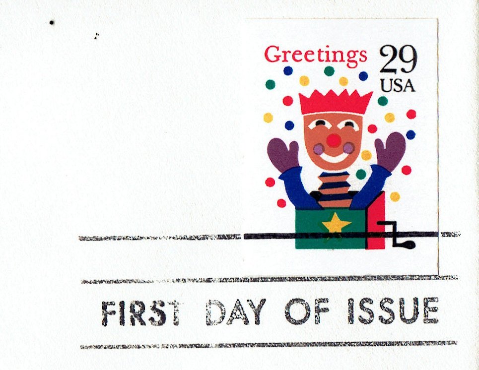 westfourthblvd's tweet image. US 1993 Oct 28 New York NY SC 2801 Christmas Greetings Jack in t… tuppu.net/3ccac42f #VicsStamps #FirstDayIssue