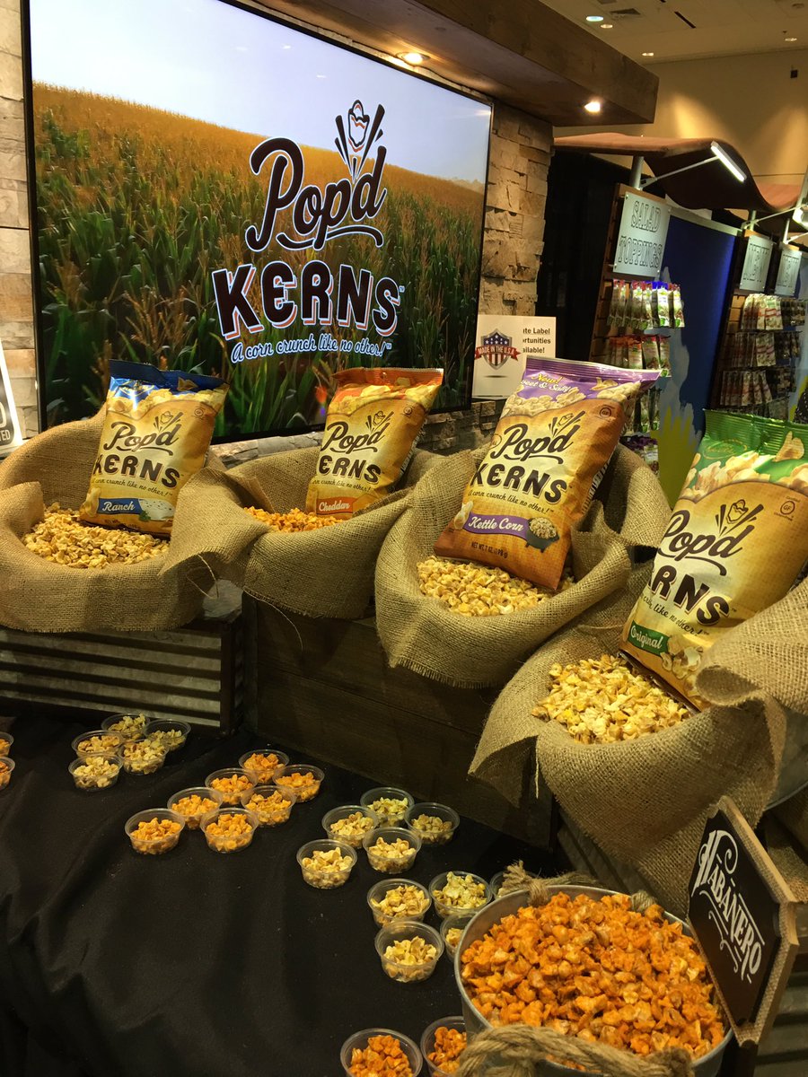 1MandaBear's tweet photo. So crunchy @Popdkerns popcorns in North Hall Winter Fancy Food Show @craftcarejoy @SFANews #HowIDoFancy #LiveFromWFFS17 #WFFS17 https://t.co/KqEvLDWruB