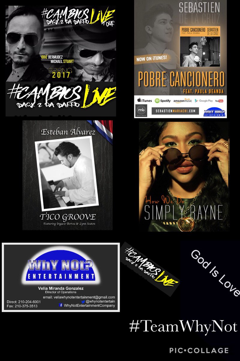 WhyNotEntertain's tweet photo. #HappySunday to you from #TeamWhyNotFamily 😎💙🎶🎹🎤@KEERECORDSINC @selcharrodeoro @SimplyRayne1 @1EstebanAlvarez @obiebermudez @MICHAELSTUARTc https://t.co/uYgAdLPJeX