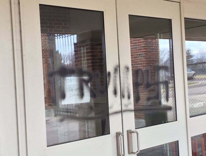 A high school in #Cincinnati. You have the power to stop this, <a href="/realDonaldTrump/">Donald J. Trump</a>. Please tell your people this is NEVER OK. #LoveTrumpsHate