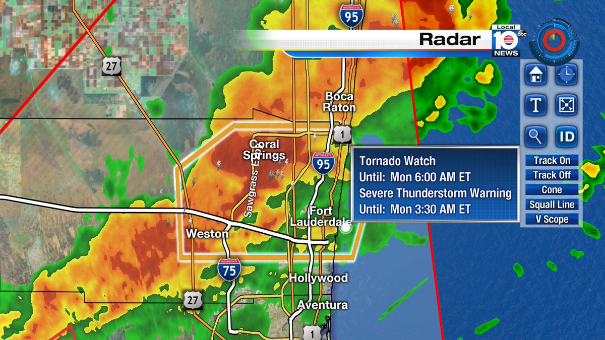 Severe Thunderstorm warning for Fort Lauderdale, Hollywood, Coral Springs, Pompano Beach & Davie. https://t.co/EBALNgBU3g