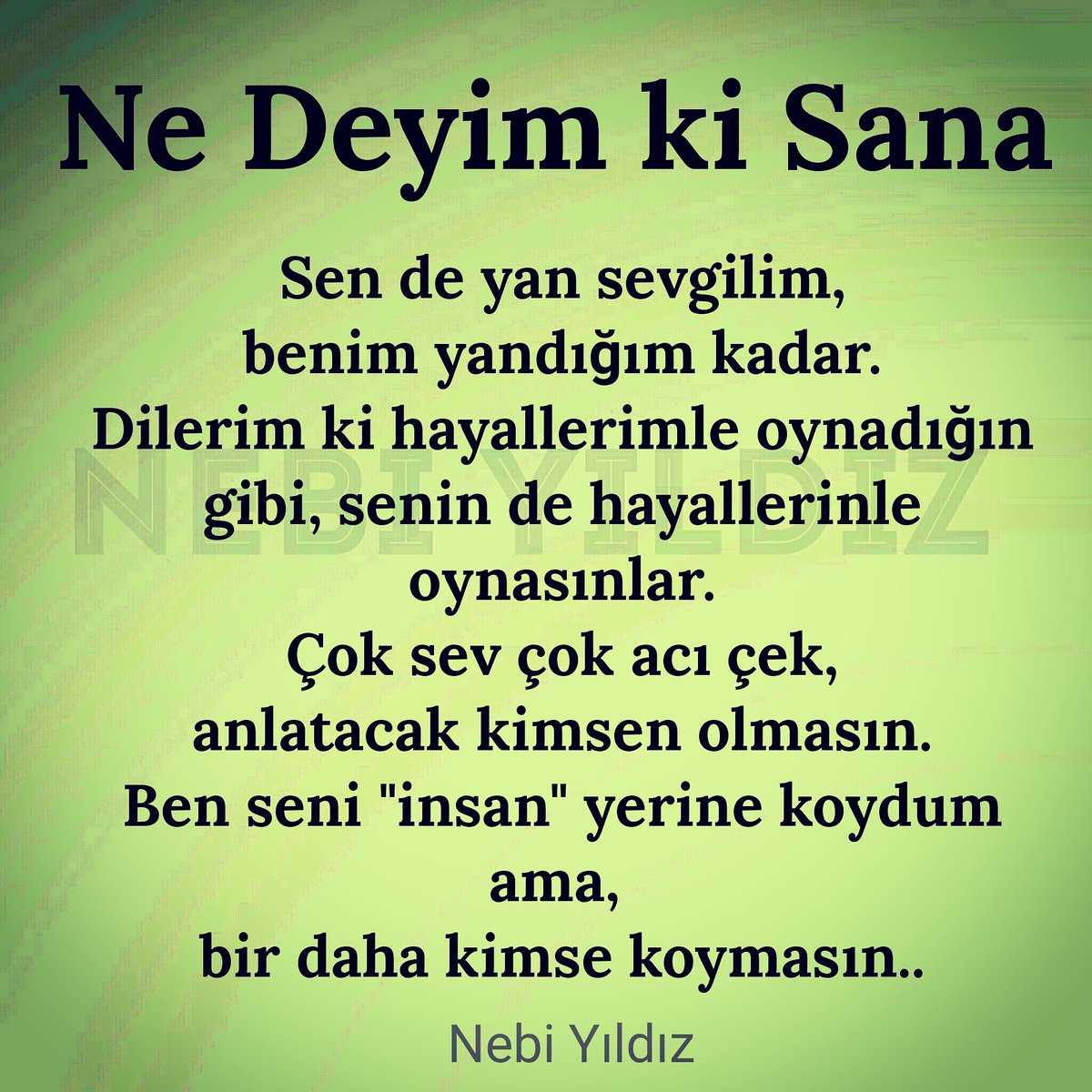 Ne deyim ki sana....