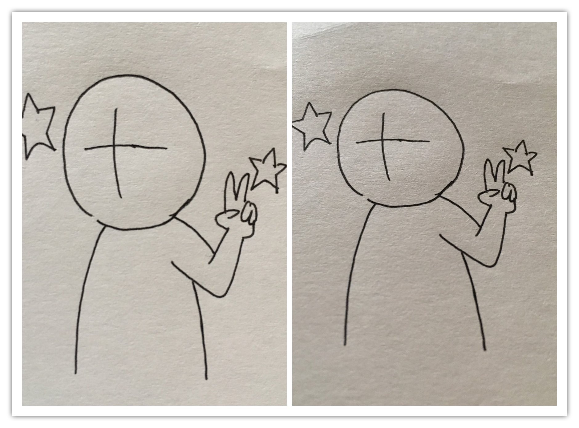ともなりたすくは審神者で女王候補コンミス アナログ絵を写メしてる方で斜めから撮ってる方へ 紙に対して平行に撮るのと斜めから撮るのでは これだけ絵に歪みが出るんです お願いですから 紙に対して平行に写真撮ってください せっかくの絵が勿体無い