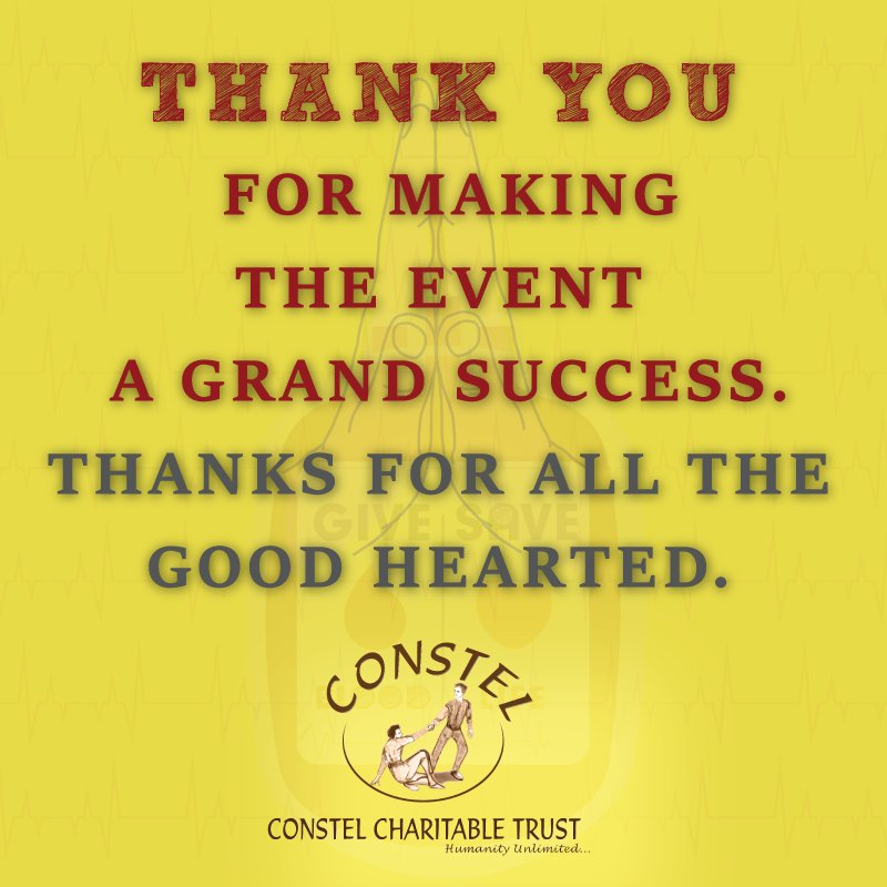 consteltrust's tweet image. Thank you for making the event a grand success. Thanks for all the GOOD HEARTEN.
#GoodCause #HelpinNeed #Thankyou