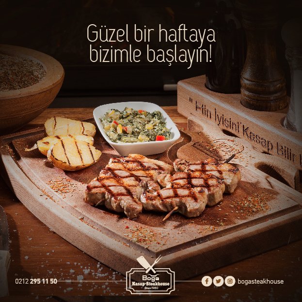 Güzel bir haftaya bizimle başlayın!
(0212) 295 11 50 / 51 • Kağıthane / İstanbul
bogasteakhouse.com #bogasteakhouse #steak #steakhouse