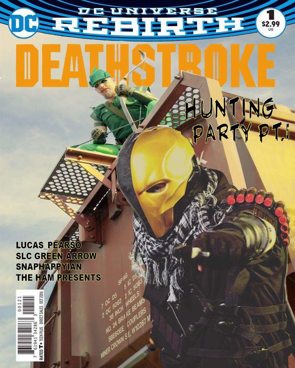 OllieOdinsonTTV's tweet photo. Two of the greatest trackers hunting you down means you're screwed! #DCComics #DCRebirth #GreenArrow #Deathstroke #Cosplay #GuysofCosplay https://t.co/2VzjbbqkoX