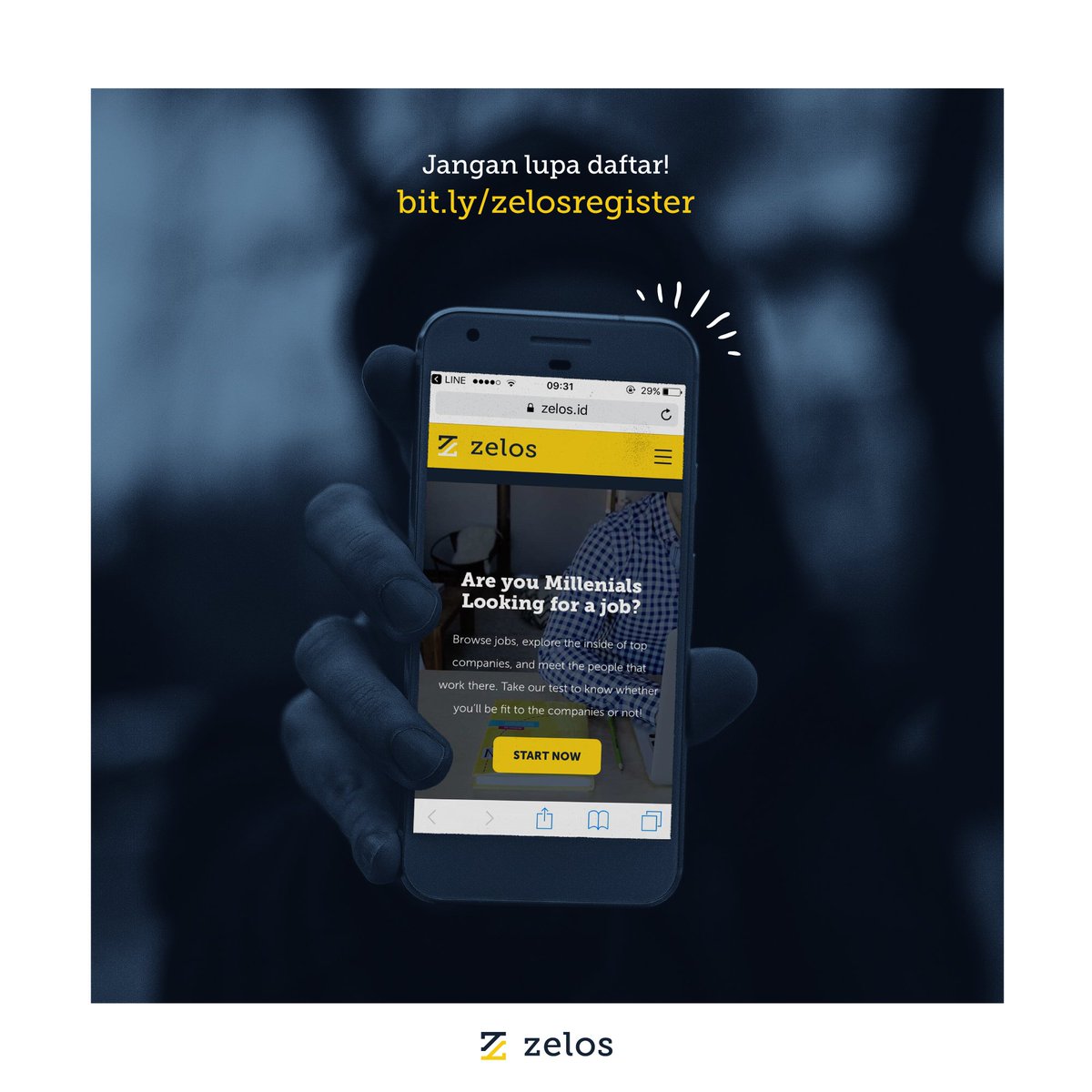 Sudah tahun baru, ayo wujudkan resolusi tahun baru dengan bekerja di tempat yang lebih baik. Jangan lupa daftar Zelos! #loker #ayocarikerja