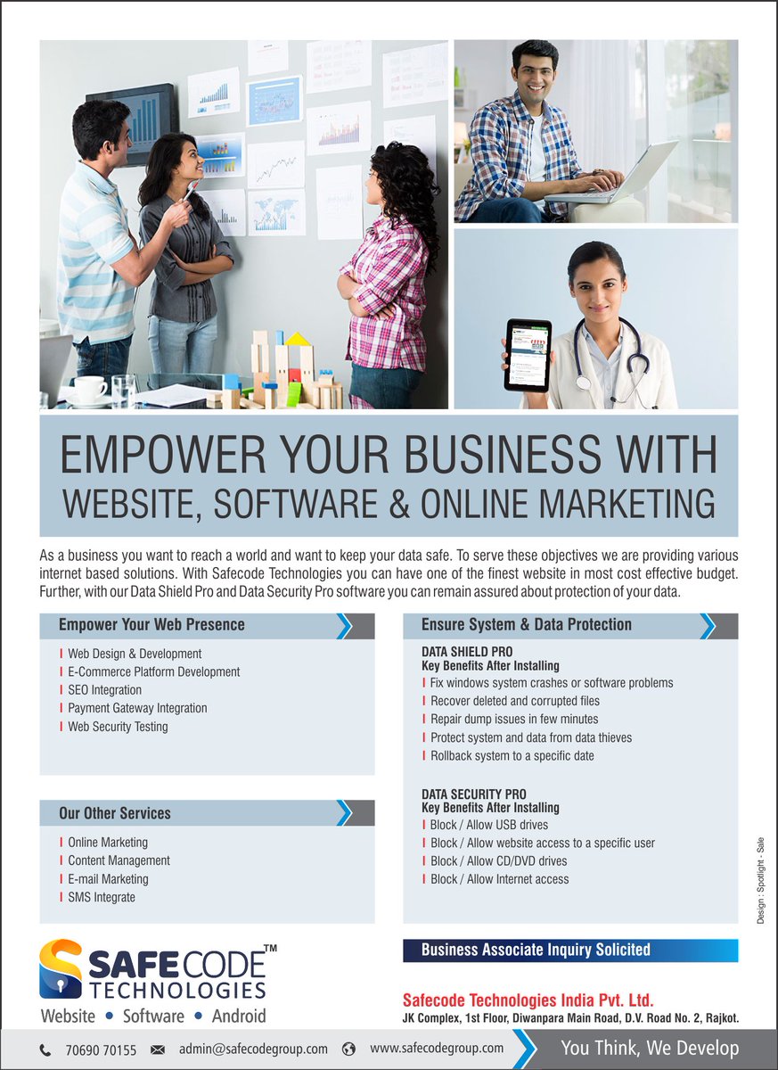 SafecodeTech's tweet image. Here comes our first tweet with first newspaper ad