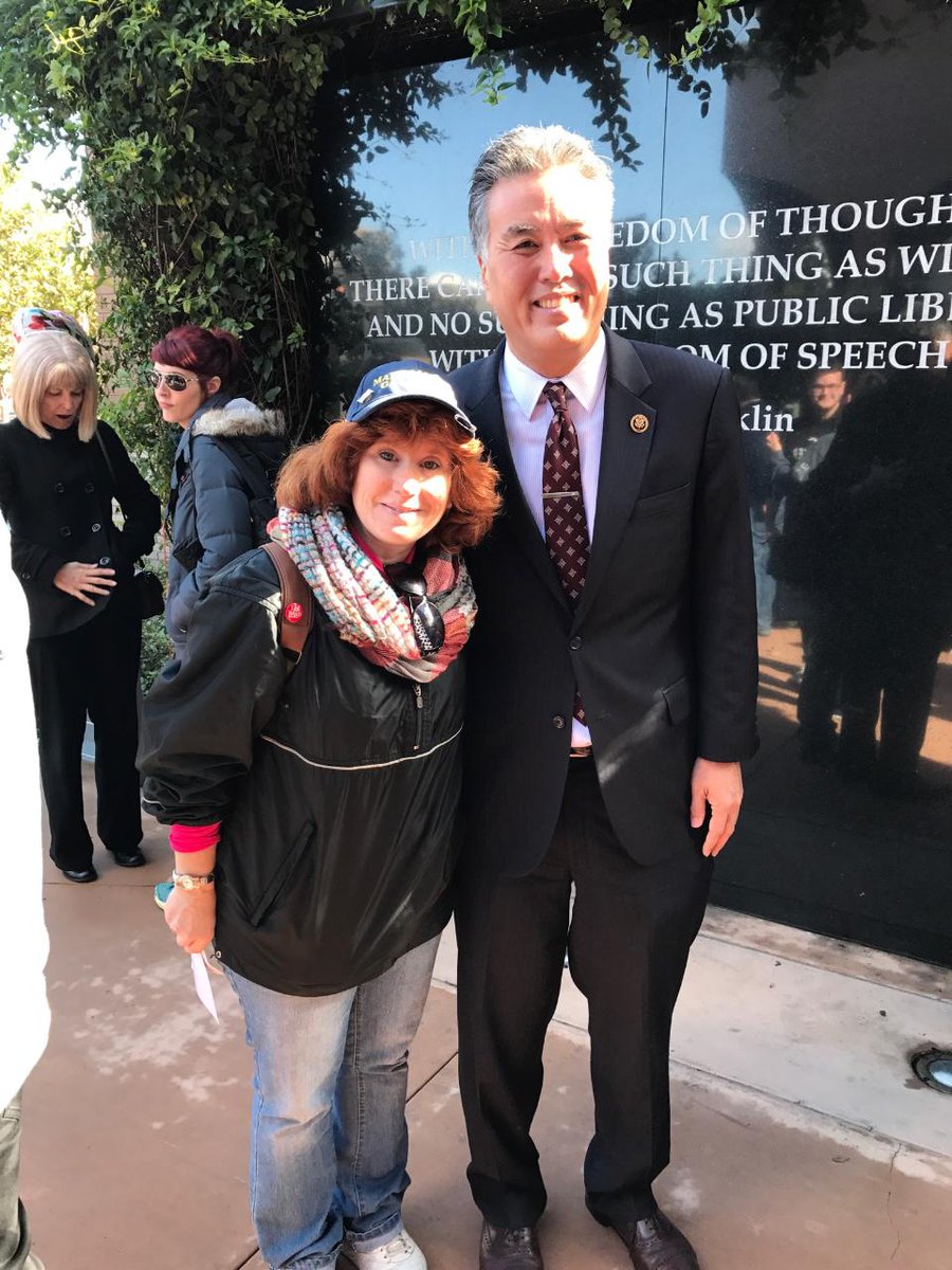 TiffyColligan's tweet photo. It was an honor to march with you @RepMarkTakano ! Thanks for all you do! #RiversideRepresent #WomensMarch #Onward https://t.co/U8OFCTJ1lc