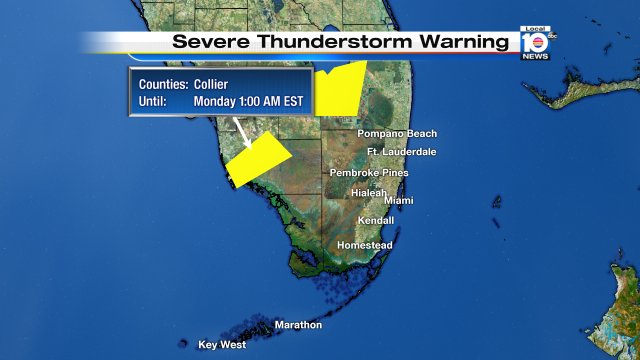 Local 10 WEATHER ALERT - Severe Thunderstorm Warning for the highlighted areas. More info at bit.ly/krCDQ?utm_medi… https://t.co/hNeaHPoBu3