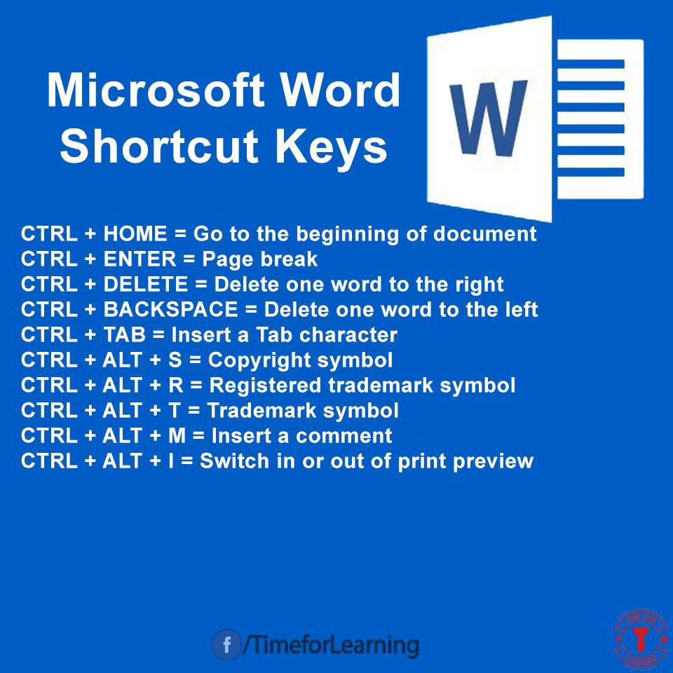 internsheeps's tweet image. Shortcuts for Microsoft Office Words! USEFUL FOR EVERYONE! RT! 😁