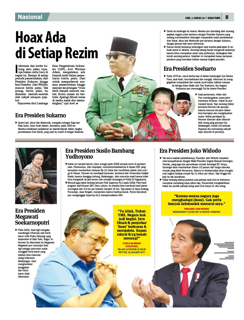 'Hoax' ada di setiap rezim. Ini sebagian di antaranya.