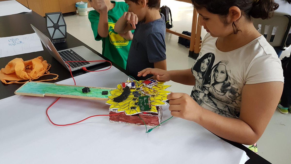 mmcewen17's tweet photo. 6th grade sharing out #makeymakey fair #tkslearning underdirected unit produced amazing results in 6 classes, kids r stars https://t.co/N7LcHuaejv