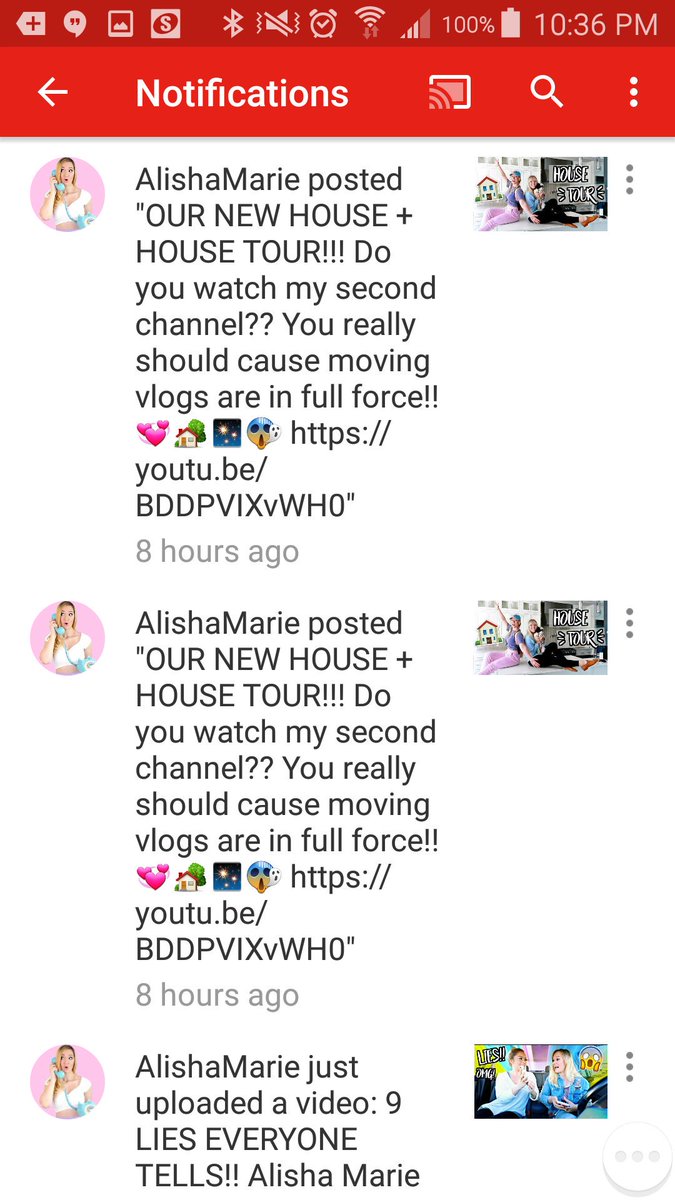 inactiveoldacc's tweet photo. You know you're a real #macbby when your YouTube notification box is this...ππ @ALISHAMARIE https://t.co/jlU8gZqDpN