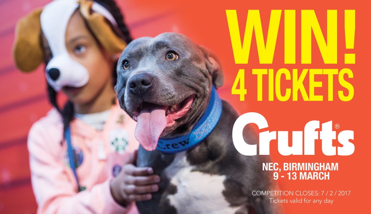 WhatsOnBrum's tweet image. #WIN! 🐶
4 TICKETS to Crufts - @KCLovesDogs - at @thenec #Birmingham 9-13 Mar. Simply RT before 7/2 to enter!