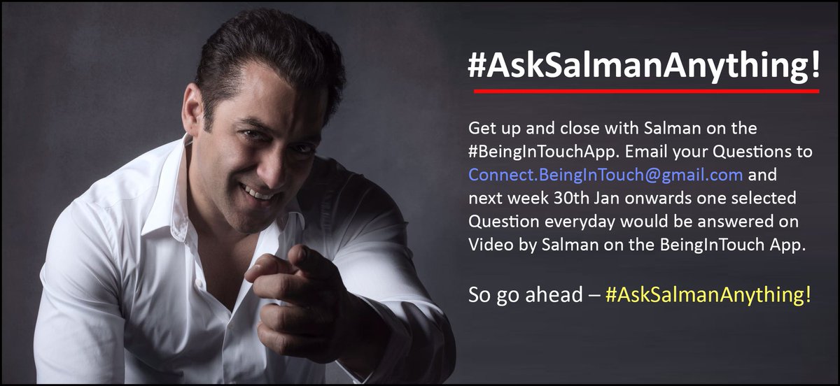 #AskSalmanAnything via @BeingSalmanKhan
