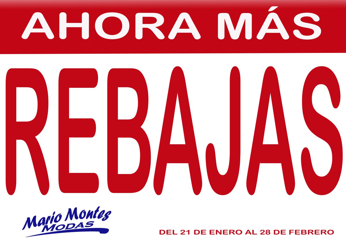 A partir de hoy lunes, más REBAJAS.
mariomontesmodas.com