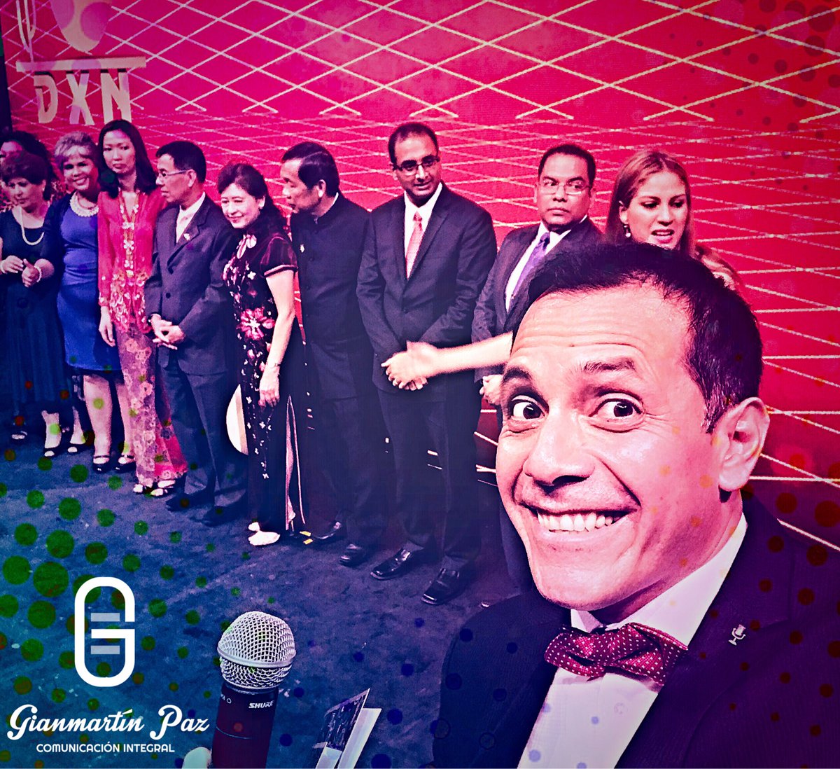 gianmartinpaz's tweet photo. Ayer como Presentador en la Ceremonia de Reconocimiento 7mo Aniversario DXN.
#ComunicadorIntegral 🔝🎤 #GianmartinPaz https://t.co/Pzj8ZhBbyZ