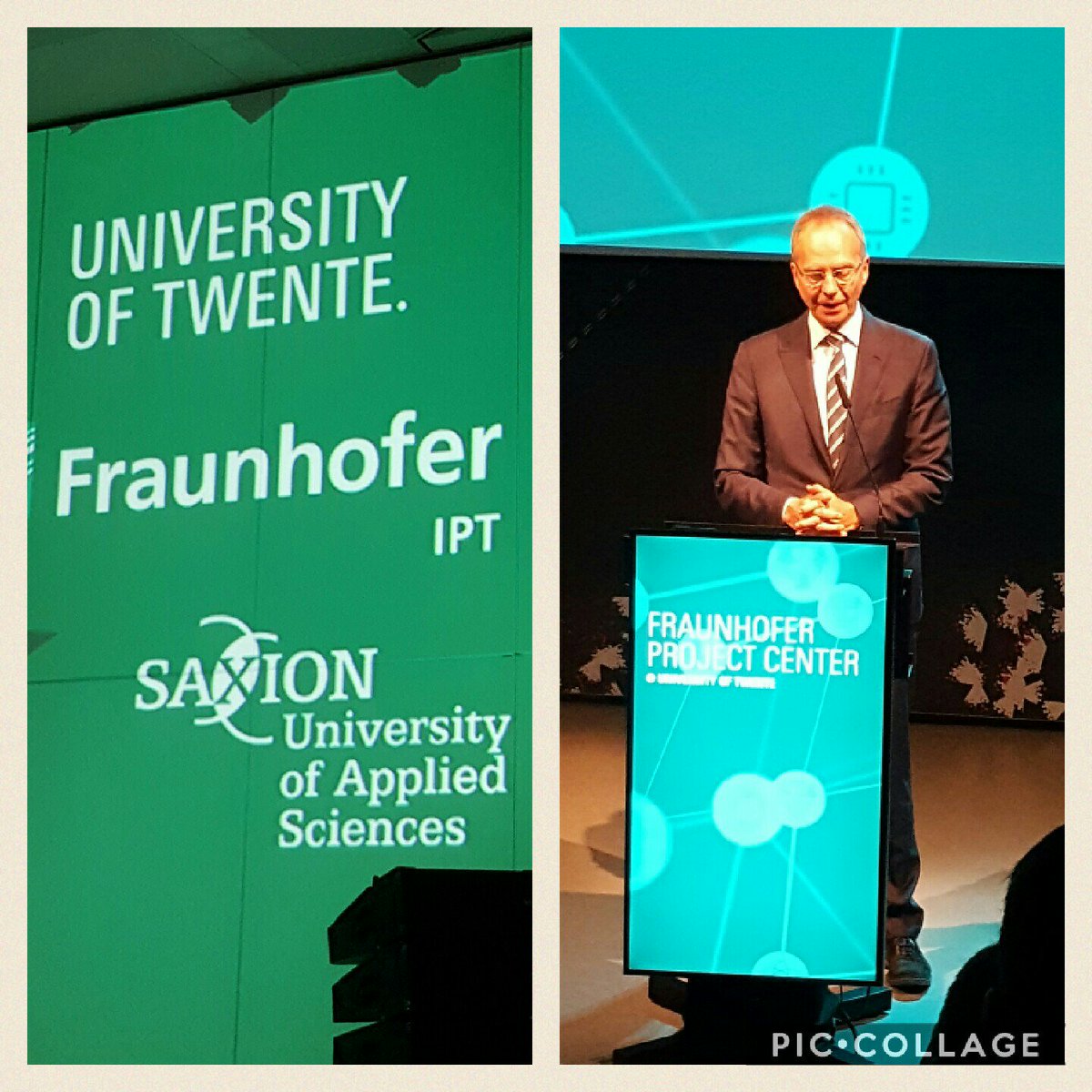 Opening of Fraunhofer Project Center. #Saxion University will work w/ #UniTwente  and #FraunhoferIPT in #hightech complex systems