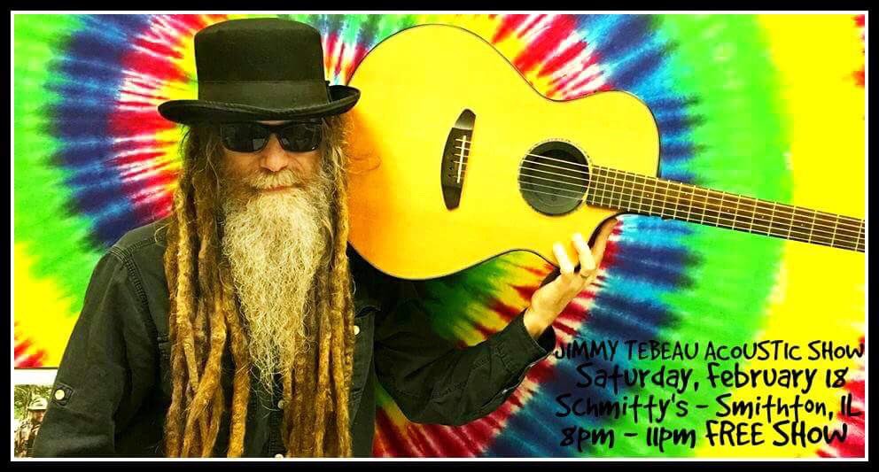 JimmyTebeau's tweet photo. I booked another solo acoustic show for February 18 at Schmitty's in Smithton, IL.    8 pm and Free.    Yeah, I like playing music...... https://t.co/Uijod4eJps