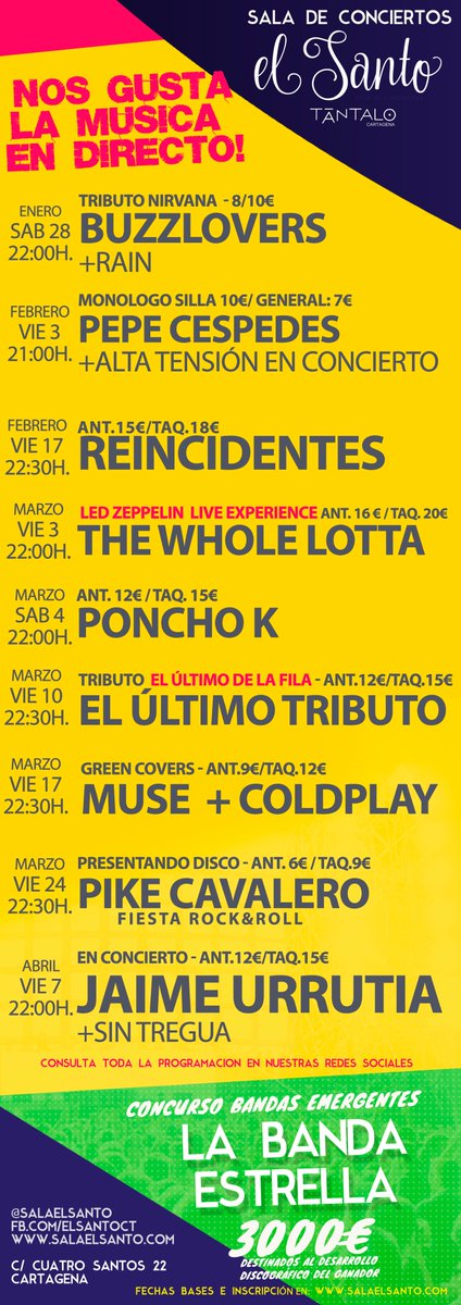 ¡Nos gusta la música en directo! 
¿Y a ti?