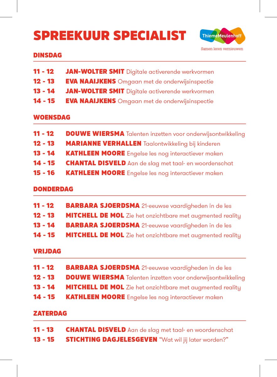 Morgen is het zover, de NOT 2017 gaat van start. Op onze stand kun je in gesprek gaan met een van onze onderwijsspecialisten. #NOT17