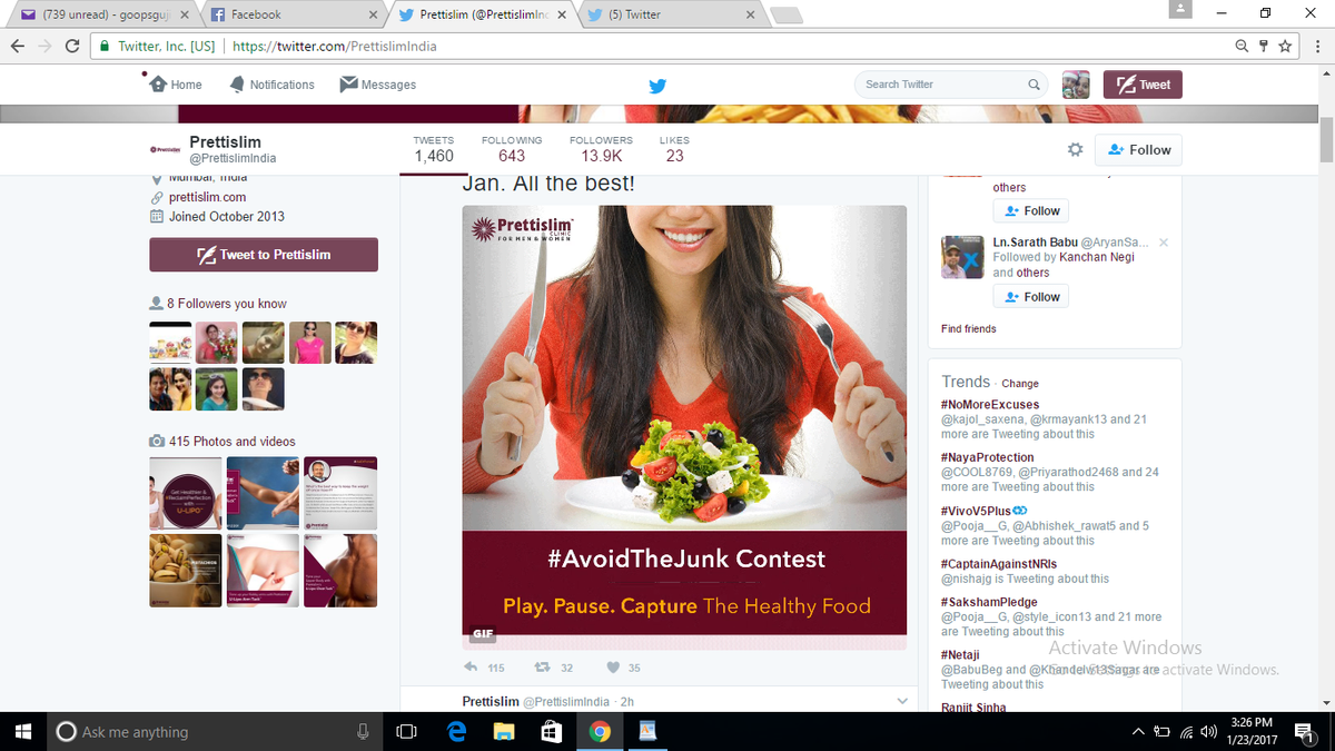 gurjeet_chhabra's tweet photo. @PrettislimIndia Here is my Screenshot #AvoidTheJunk
@chulbullychidya @dipika82 @aanchalsweet92 @NainaArmaan https://t.co/27ieJtjkLe