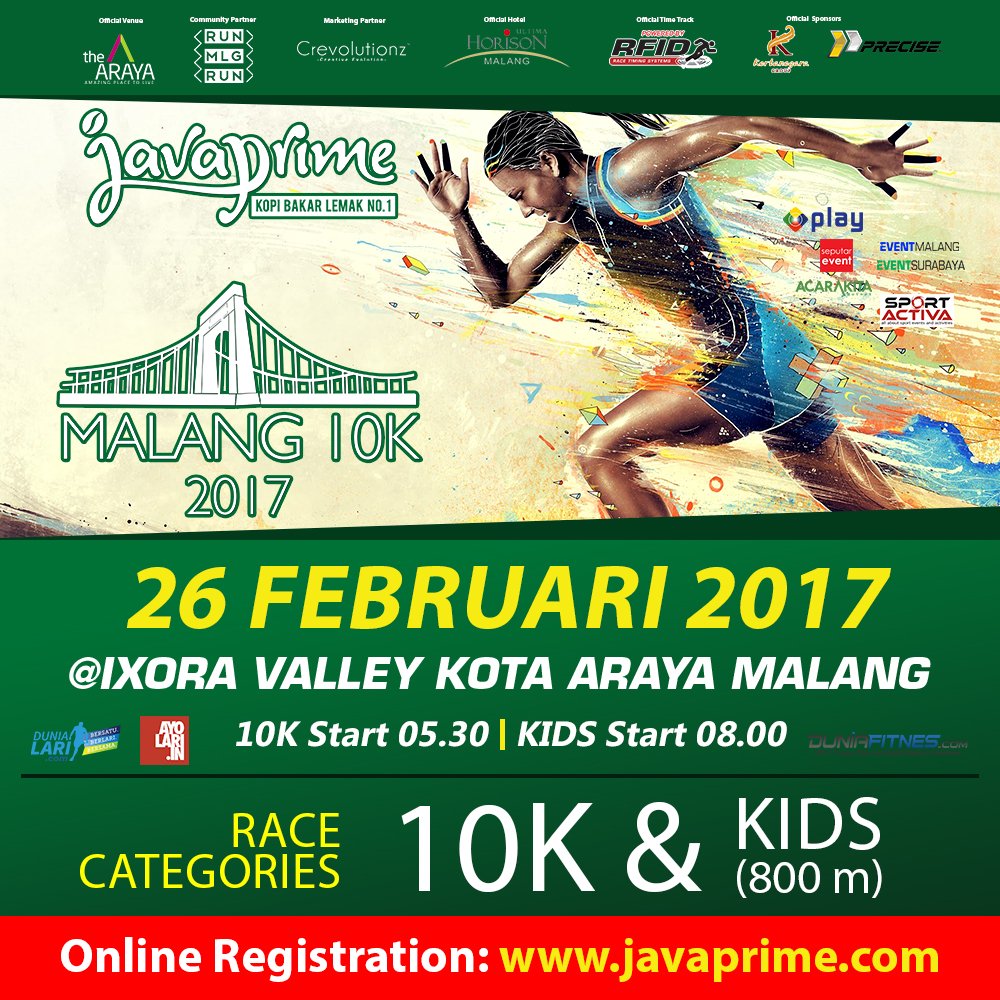 SeputarEvent's tweet photo. #AyoMlayu  #Run #JavaPrime #Crevolutionz #RunMalangRun #Malang10K2017 #SeputarEvent https://t.co/z0KtJVJJ96