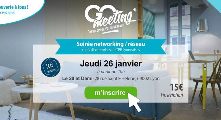 SOCUTEcomm's tweet photo. Rdv jeudi 26 janvier pour la soirée networking ! #gomeeting #lyon #entreprise https://t.co/JeCmPKtcpK