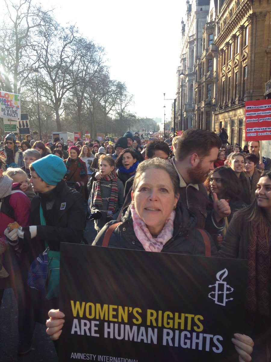 Great to be out on the #WomensMarch on Saturday. Fantastic to see so many people out in London #womensrightsarehumanrights