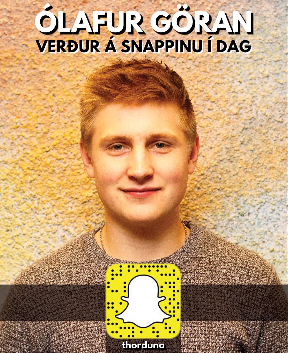 thorduna's tweet photo. Ólafur Göran varaformaður verður á snappinu í dag. Óli er mikill hrekkjalómur en hann keyrir um á sportbíl og er frá Svíþjóð. https://t.co/i8khQQxUuV