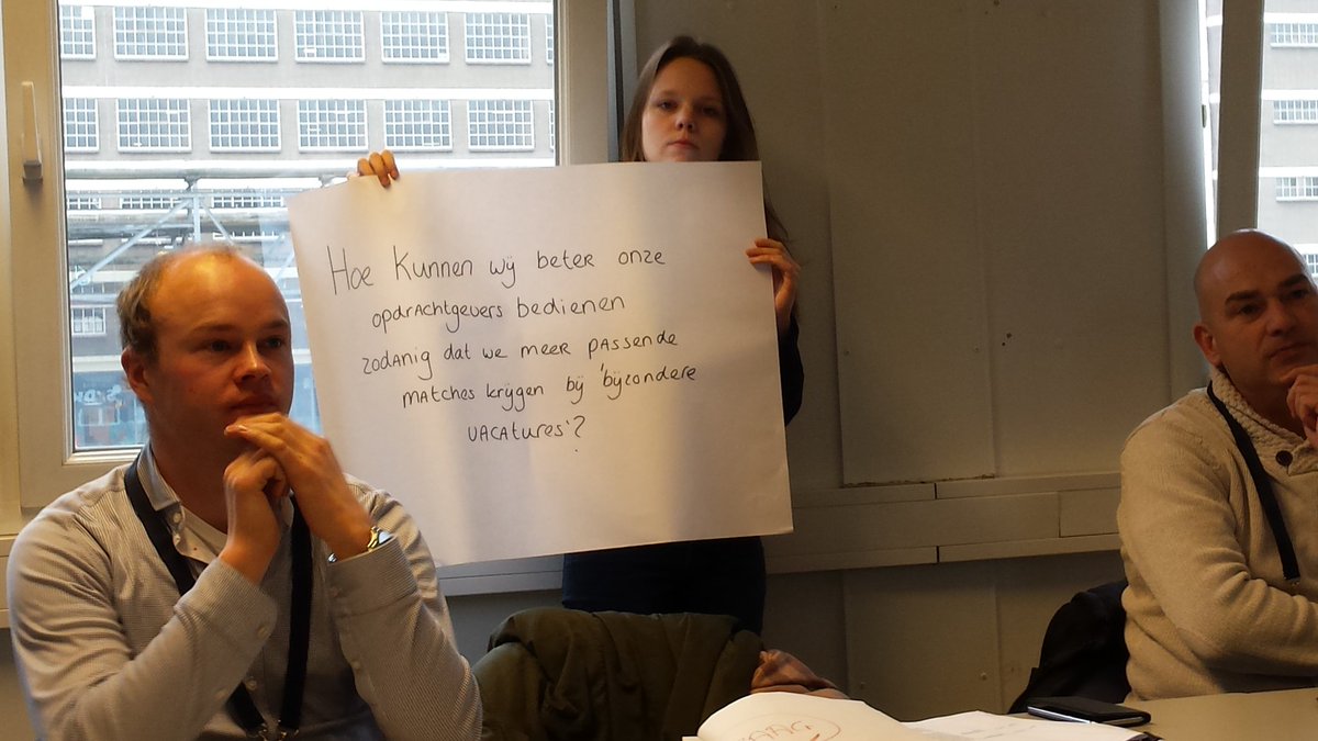 Dilemma loc #3 #socialetop  "Hoe beter opdrachtgevers bedienen zodanig dat we meer passende matches krijgen voor bijzondere vacatures?"