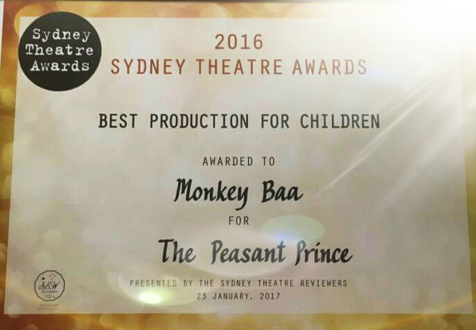 jonathanchan000's tweet photo. @monkey_baa #ThePeasantPrince wins a @SydTheatreAward!! https://t.co/UDmm5m0NLV
