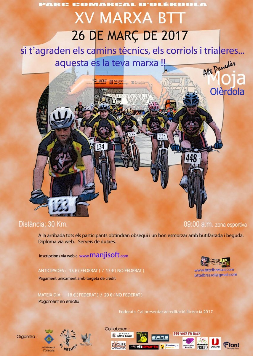 MTBPlace's tweet photo. Marcha #BTT de Moja 2017 con 1 recorrido #MTB dentro del Parque Comarcal de Olèrdola, Barcelona. https://t.co/dUJdhD5nXL https://t.co/9vlTSxZay3