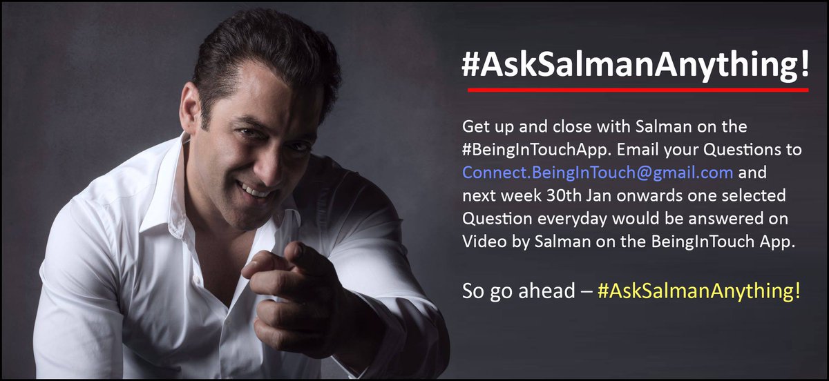 #AskSalmanAnything - Check out how!

beingintouchapp.in/asksalmananyth…