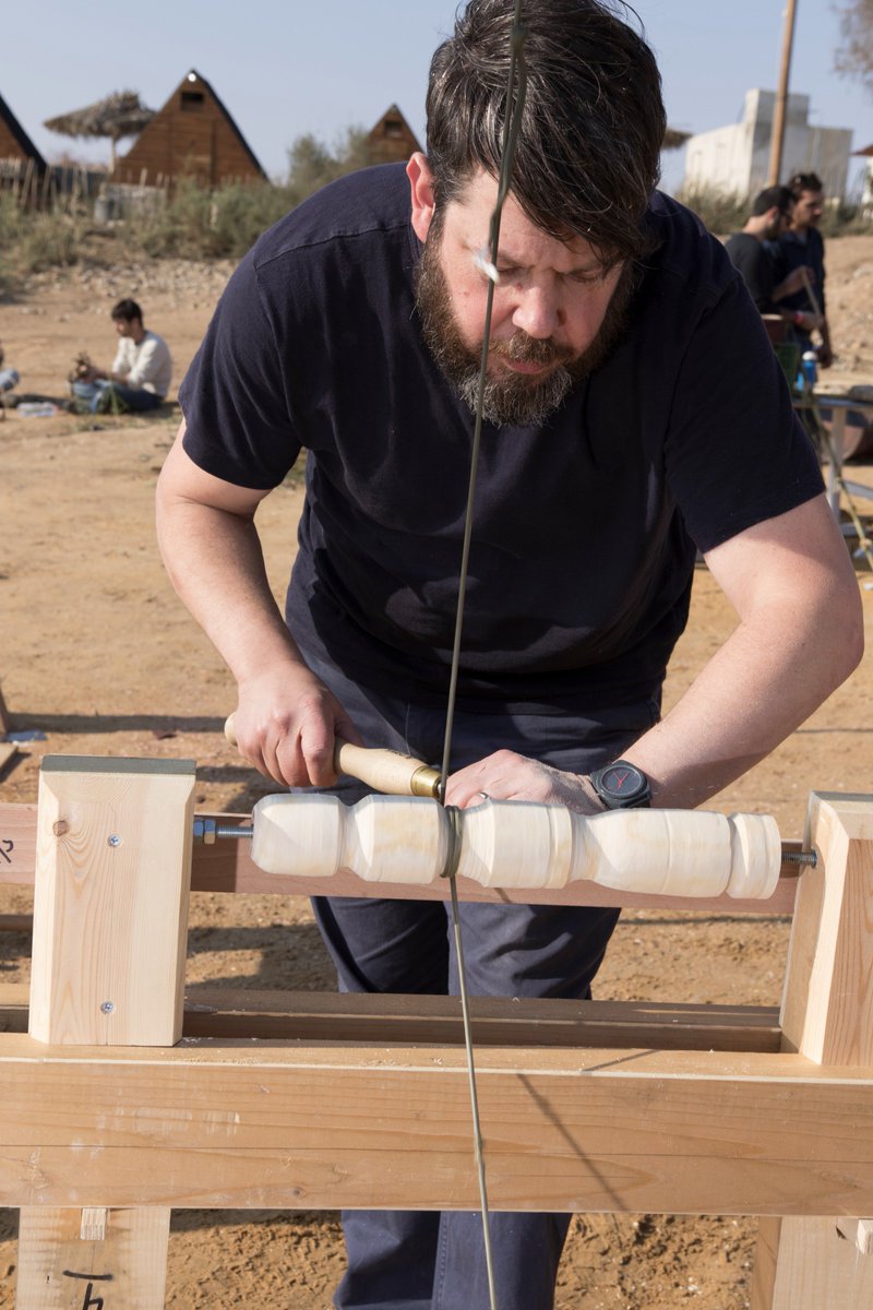 danino's tweet photo. Thanks @BezalelAcademy Industrial Design Department for Dead Sea Seminar #lowtechdesign and to Haim Algranati for image #PoleLathe https://t.co/Uk2rkgAxLe