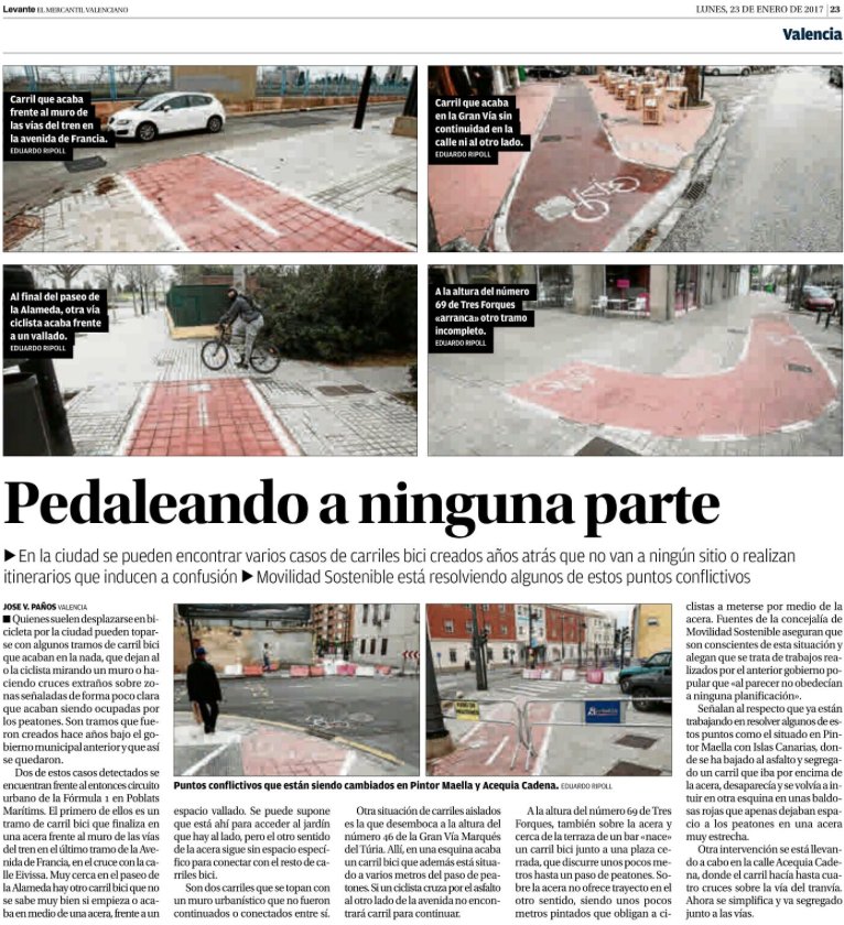 giuseppegrezzi's tweet photo. Pedaleando a ninguna parte https://t.co/MQoP1jef8l La concejalía de @VlcMobilitat estamos rehabilitando estas chapuzas de años atrás https://t.co/J5ubSoW3fM