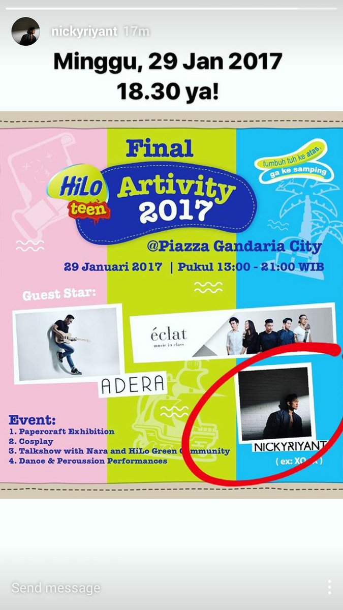 Info lengkap juga udah di share di snapgram <a href="/NickRiyant/">Nicky Riyant</a> cekcek👇