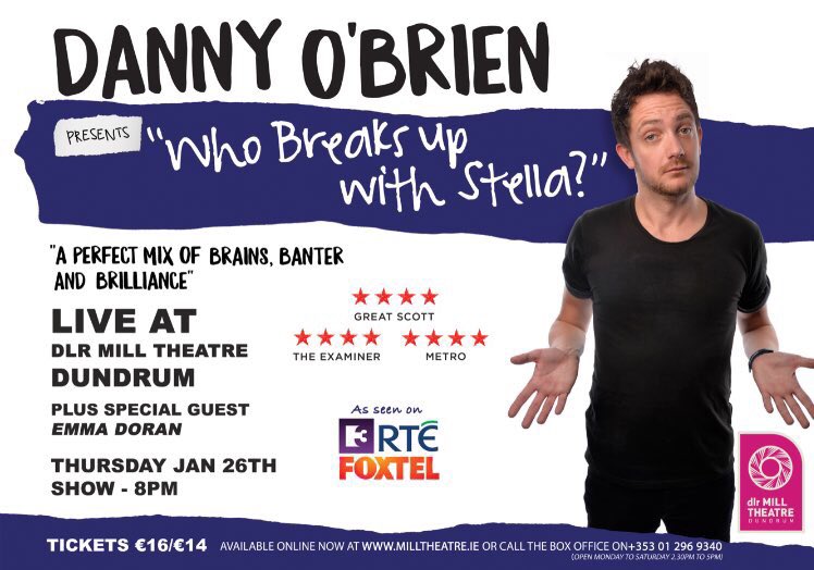 dobcomedy's tweet photo. Hey @entertainmentIE any chance of a RT for my show THIS Thursday @MillTheatre? https://t.co/tw100gdE96 #comedy #dublin #dobcomedy #live https://t.co/WlPQADWwlD