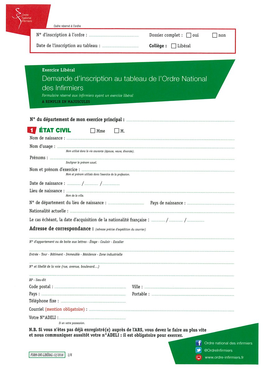 OrdreInfirmiers's tweet photo. Nouveaux formulaires d'inscription plus lisibles, plus simples #Simplification #qualiteservice https://t.co/kyI7krgQJ9 https://t.co/lrZQmsk0JO