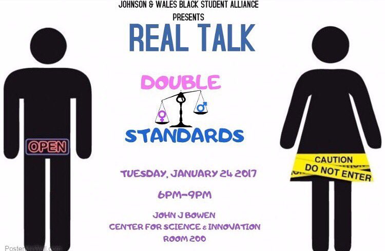 JWUBSA's tweet photo. You dont want to miss out on this months Real Talk: Double Standards 🚺🚹 #realtalk #doublestandards #jwubsa https://t.co/EjHQff2QVP
