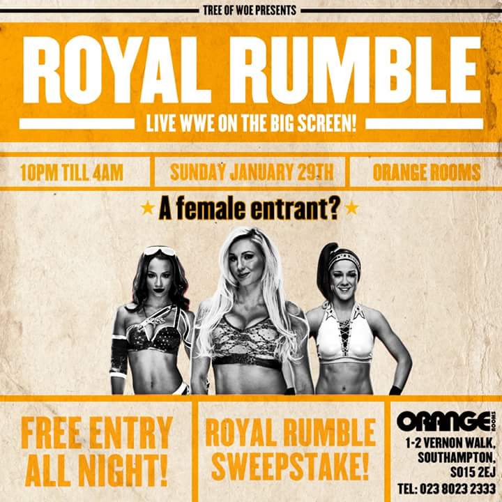 TreeOfWoeProd's tweet image. Could there be a female entrant in the #RoyalRumble this year? Who will it be?