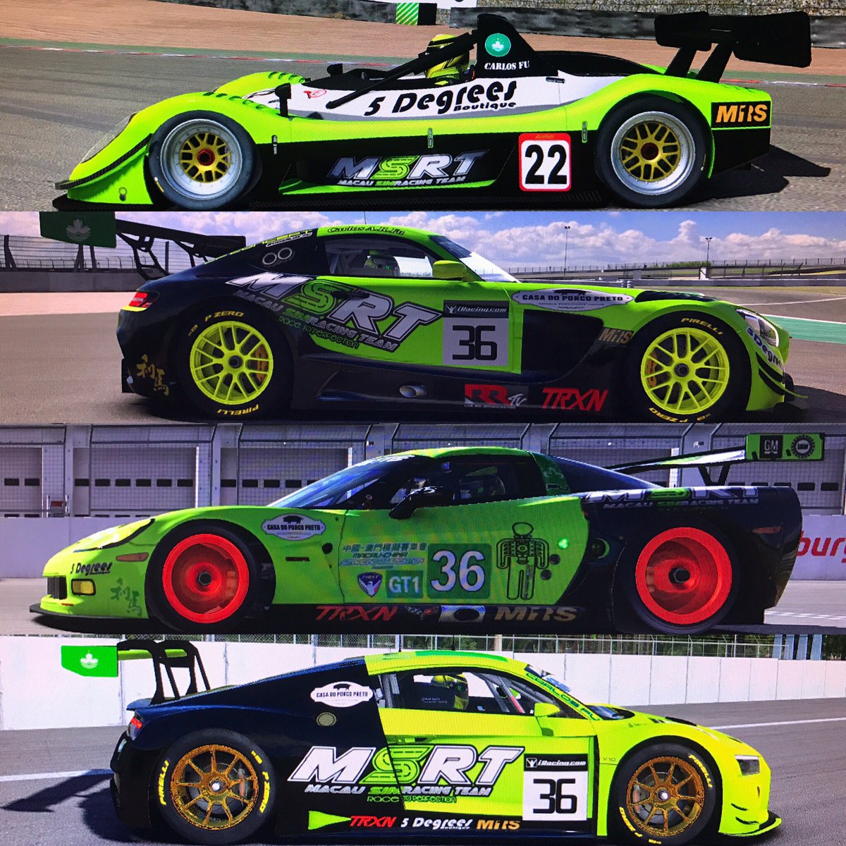 Kool7789's tweet photo. Macau SimRacing Team Lineup for Sim Racers Asia Proto GT Series #iracing #protogt  #macauchinasimracingassociation https://t.co/acya44XM5P