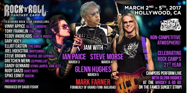 Jam w <a href="/glenn_hughes/">Glenn Hughes</a>, <a href="/TheIanPaice/">Ian Paice</a>, Steve Morse &amp; Mark Farner + Rock Star Counselors. Learn more at rockcamp.com/fantasy-camp-w… <a href="/_DeepPurple/">Deep Purple</a> #GFR