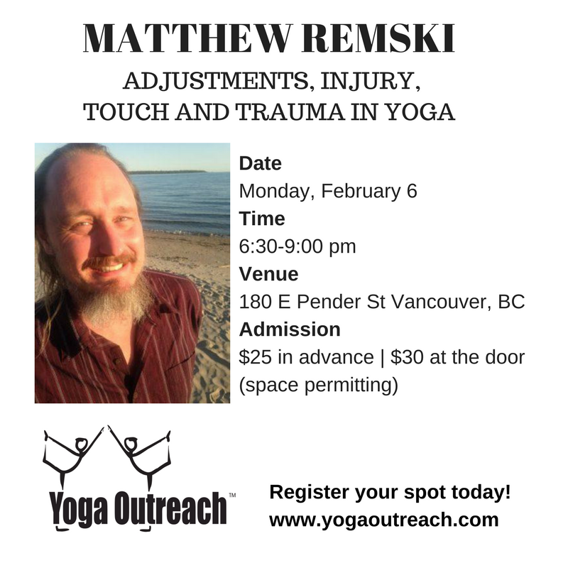 yogaoutreach's tweet photo. Coming up in two weeks! #yogaworkshop on #trauma #yoga with @matthewremski  in #vancouver @stretchyvr  https://t.co/Dz5MQ9kJnQ https://t.co/zoZJnnC78J